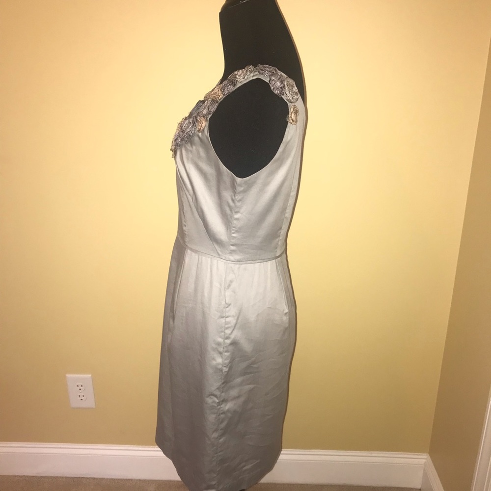 Anthropologie Baraschi  Gray Floral Dress Size 6 - Picture 7 of 9